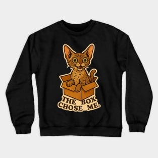 My Cat Likes to Sit in Boxes - Devon Rex Crewneck Sweatshirt